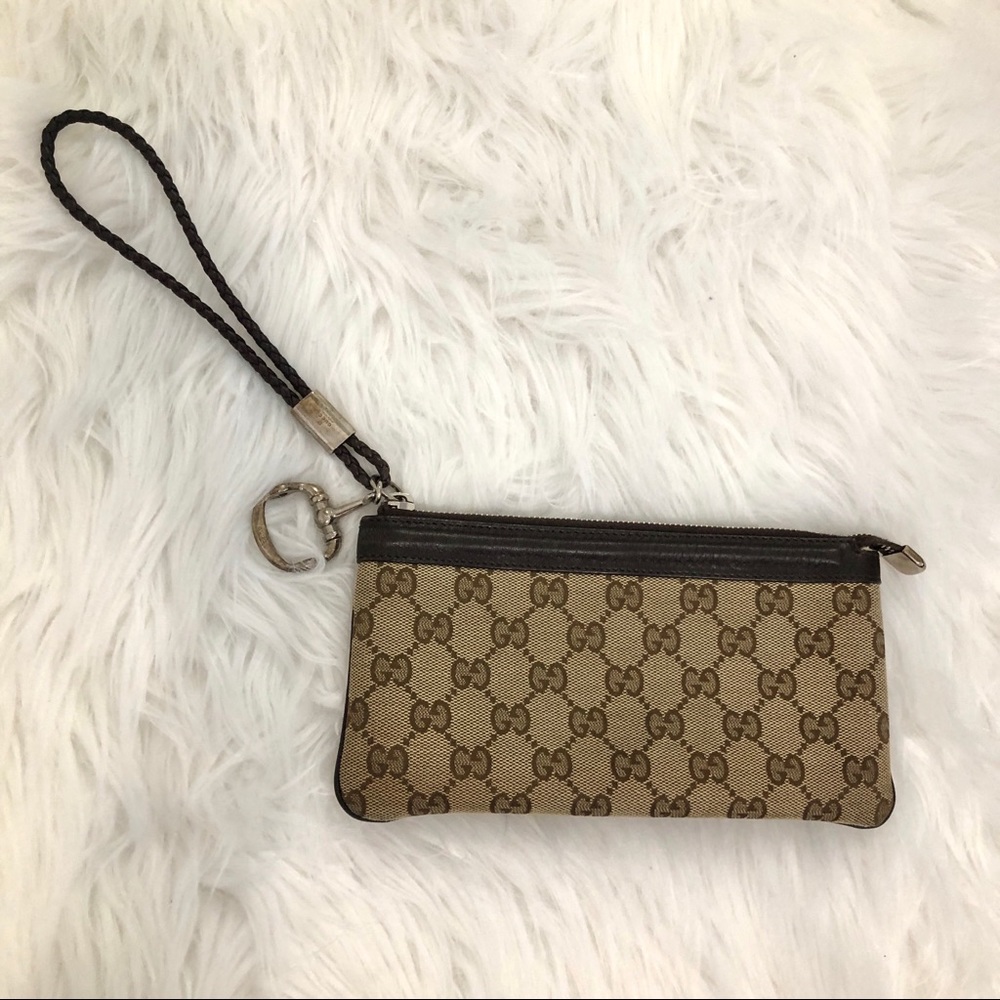 Authentic Gucci Monogram Wristlet